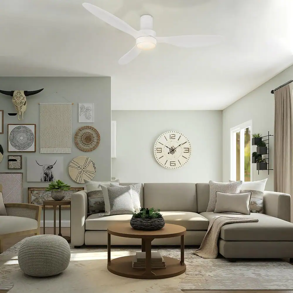 CARRO Semmes 52 in. Integrated LED Indoor White DC Motor Smart Ceiling Fan with Light and Remote, Works with Alexa/Google Home