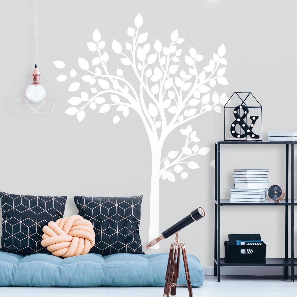 RoomMates White Simple Tree Giant Wall Decals