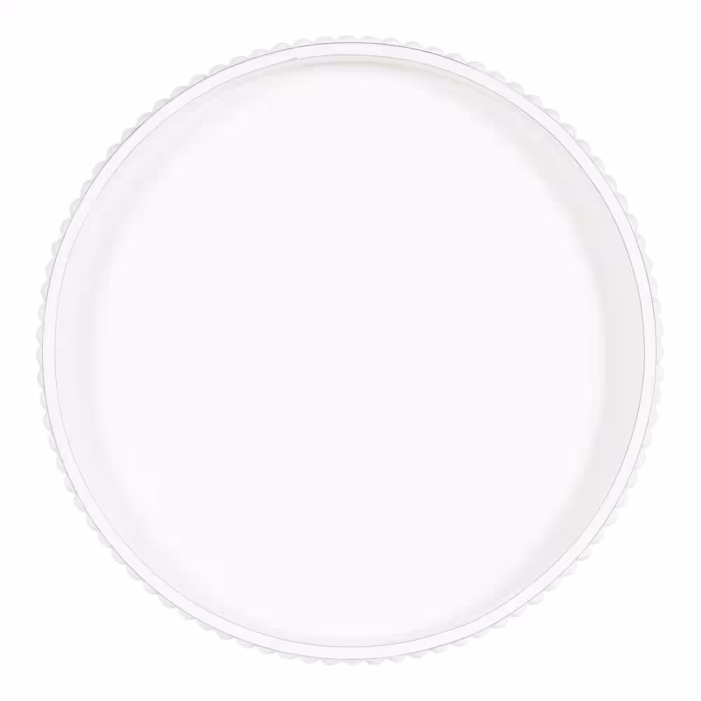 Kate and Laurel Strahm 16.00 in. W Round White Wood Decorative Tray