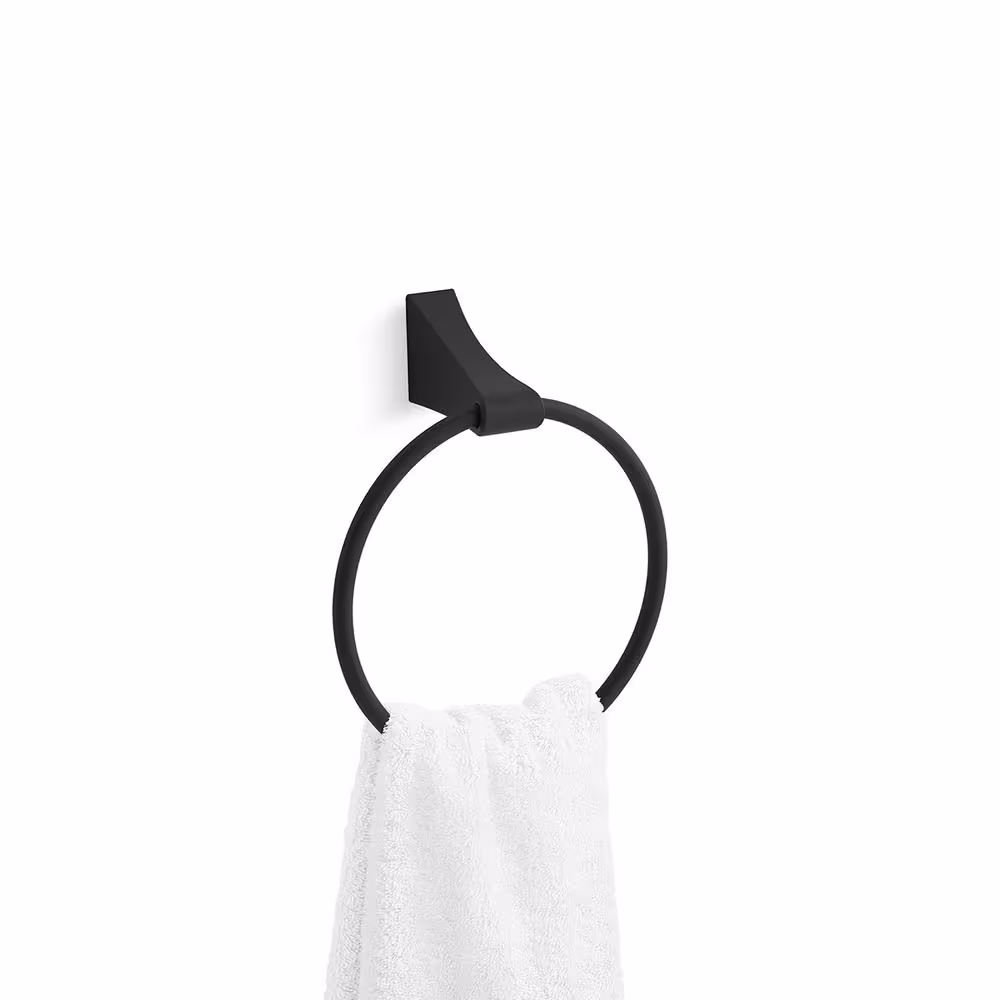 KOHLER Katun Towel Ring in Matte Black