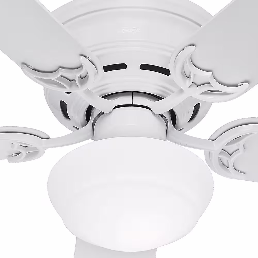 Hunter Low Profile III Plus 52 in. Indoor White Ceiling Fan with Light Kit