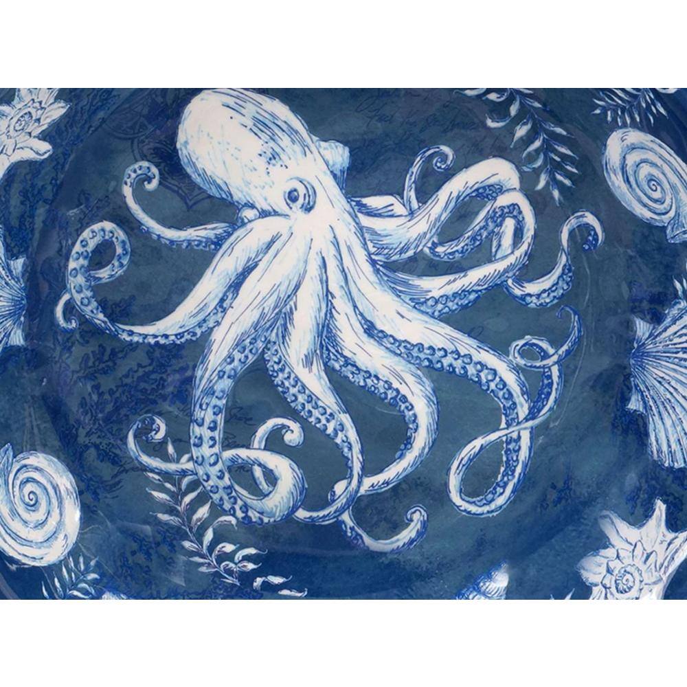 Certified International Oceanic 5-Piece Seasonal Multicolored Melamine 128 and 22 oz. Bowl Set