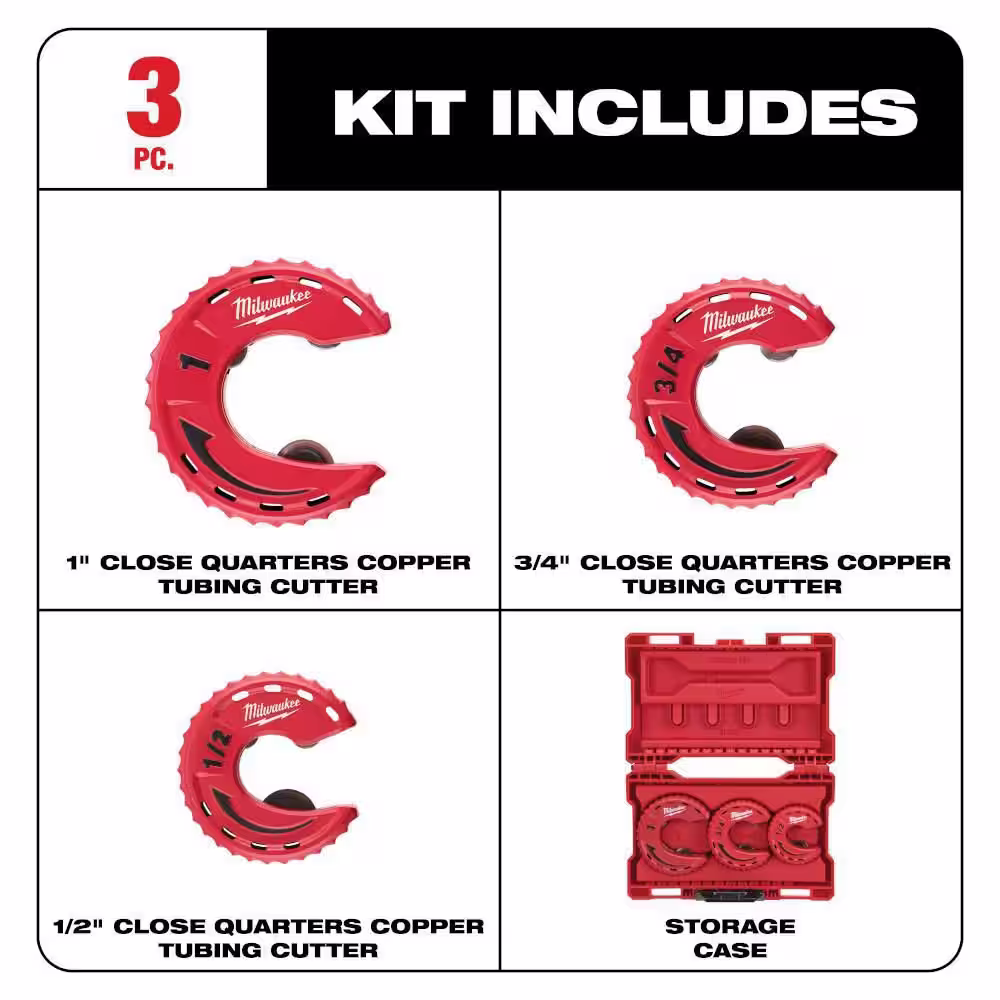 Milwaukee Close Quarters Tubing Cutter Set with 10 in. and 14 in. Aluminum Pipe Wrench (3-Piece)
