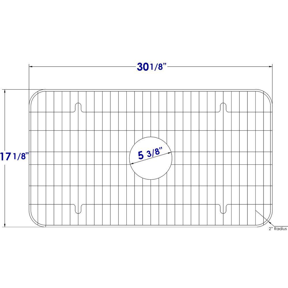 ALFI BRAND GR533 30.13 in. Grid for Kitchen Sinks AB532-W, AB533-W in Brushed Stainless Steel