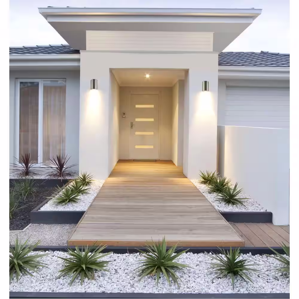 Westinghouse 1-Light Polished Graphite on Steel Cylinder Outdoor Wall Lantern Sconce