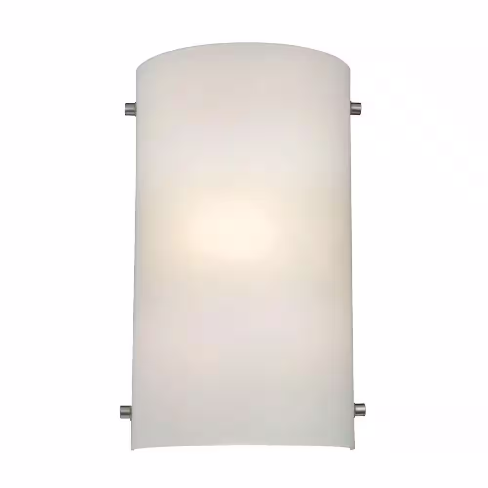 Titan Lighting 1-Light Brushed Nickel Sconce