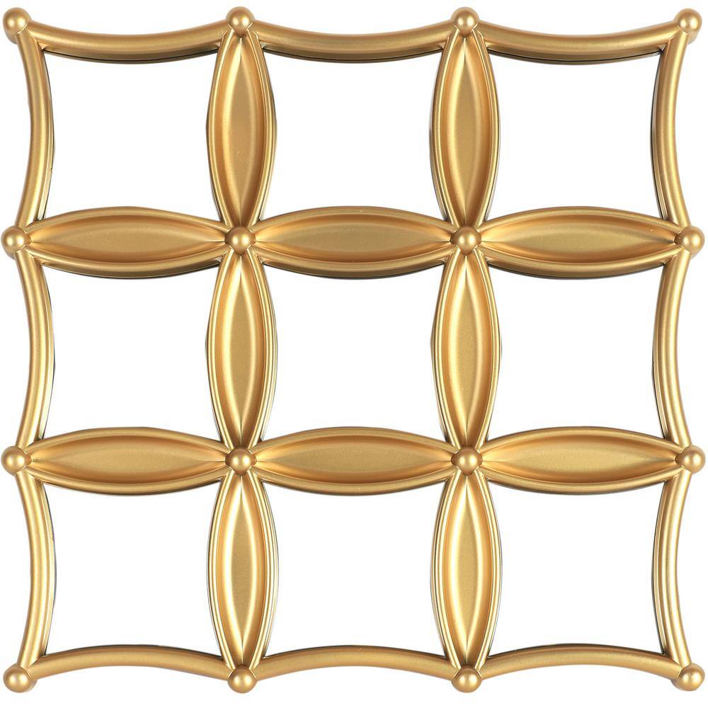 Mirrorize Canada Gold Square/Diamond Decorative Wall Mirror ( 17 in. H x 17 in. W )