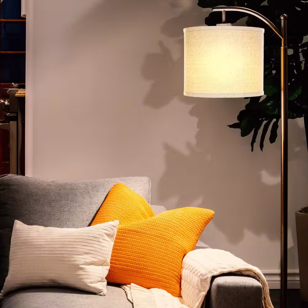 Brightech Montage 62 in. Bronze LED Arc Floor Lamp