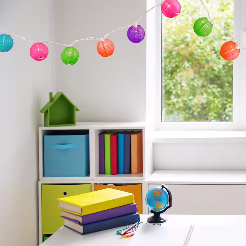 LUMABASE Multi Nylon Lantern String Lights