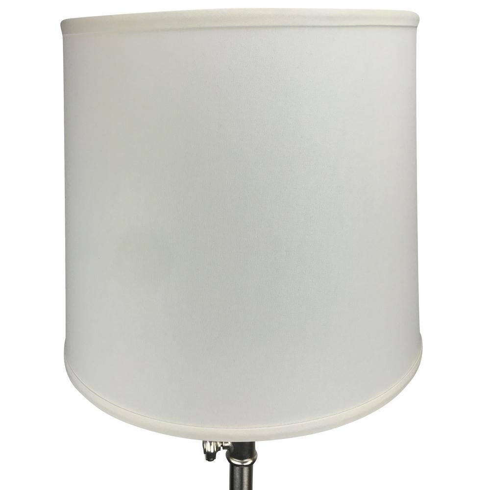 FenchelShades.com 14 in. Top Diameter x 16 in. Bottom Diameter x 14 in. Slant Linen Cream Empire Lamp Shade