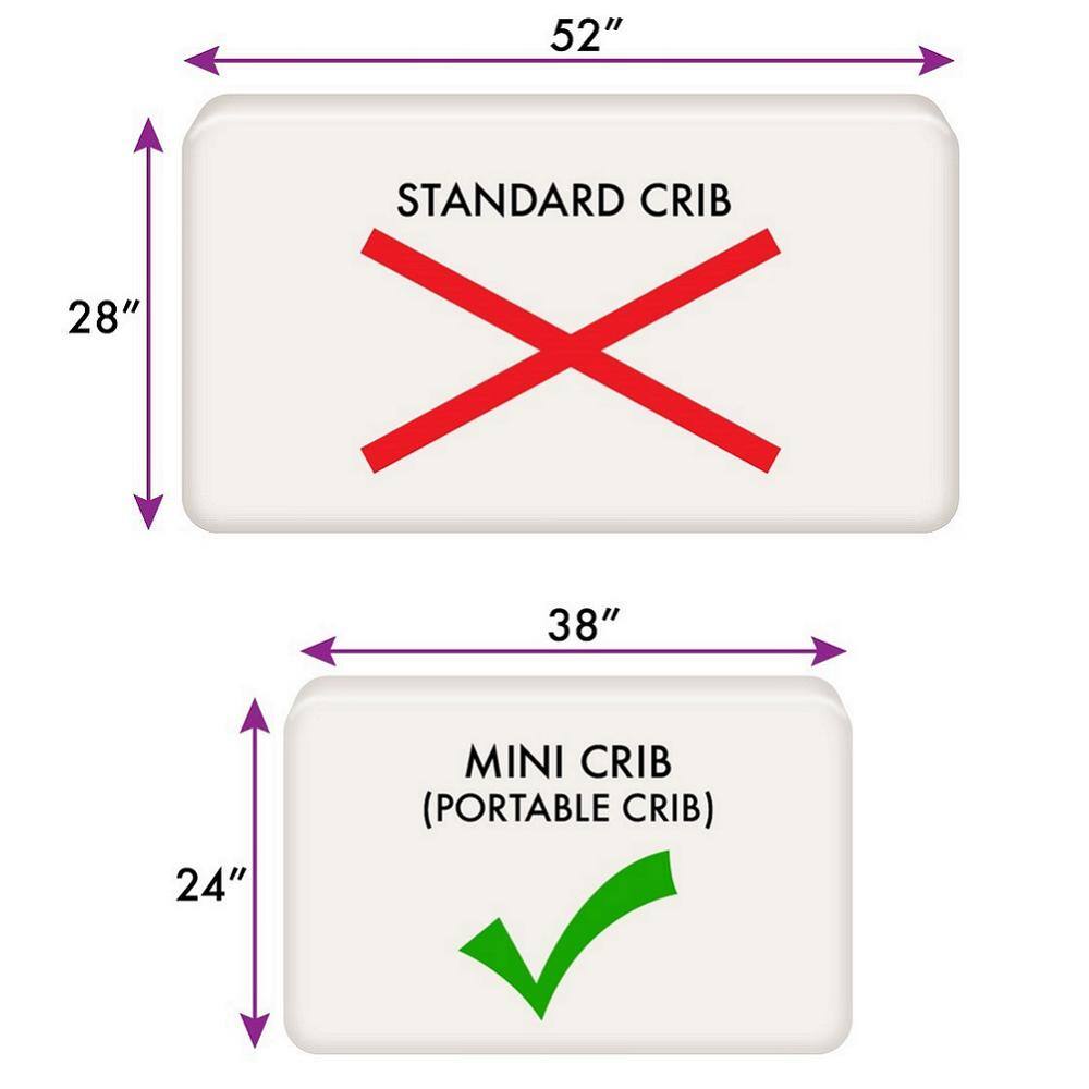 NoJo Super Soft Navy and White Cosmic Constellations Polyester Nursery Mini Crib Fitted Sheet