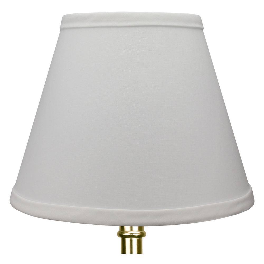 FenchelShades.com 5 in. Top Diameter x 9 in. Bottom Diameter x 7 in. Slant Linen Snow Empire Lamp Shade
