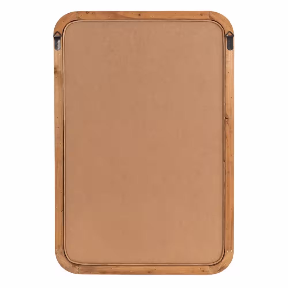 Kate and Laurel Rahfy 24.00 in. W x 35.75 in. H Natural Rectangle Transitional Framed Decorative Wall Mirror