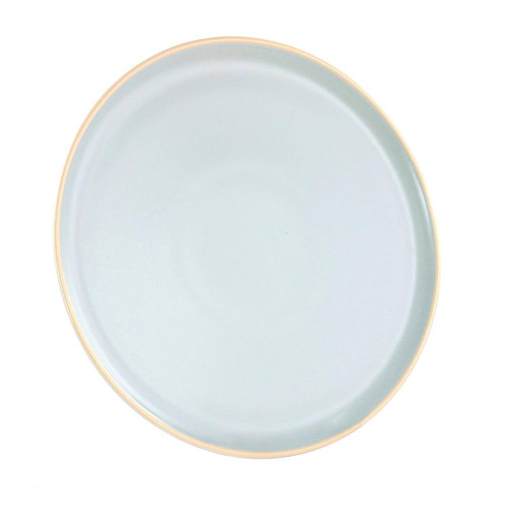 GIBSON ELITE Serenade 12 Piece Round Stoneware Dinnerware Set in Light Blue