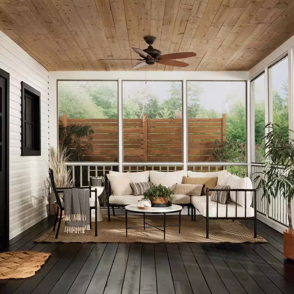 KICHLER Renew Patio 52 in. Indoor/Outdoor Satin Natural Bronze Dual Mount Ceiling Fan with Pull Chain