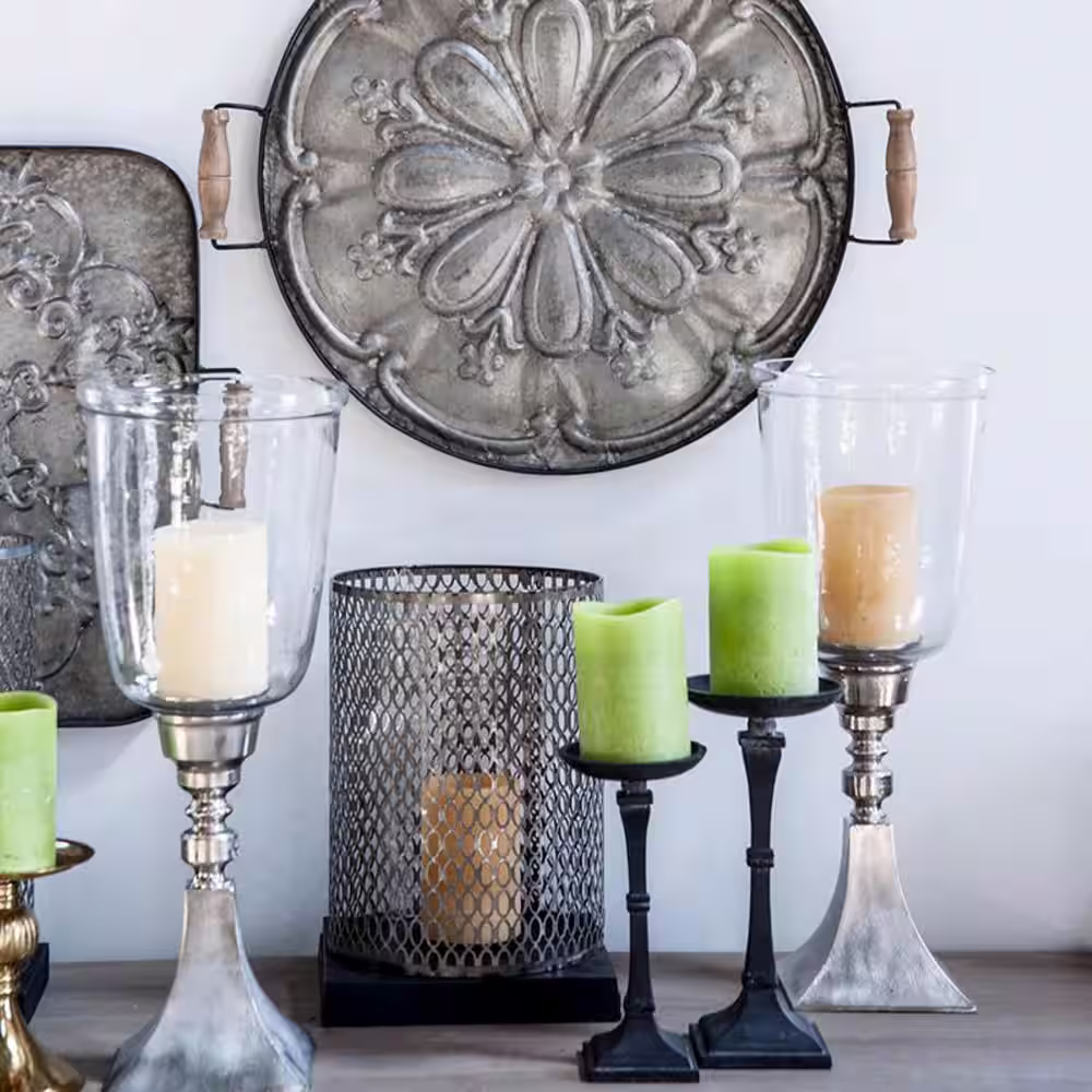 A & B Home Ravello Round Antique Tray