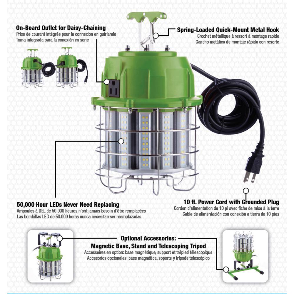 PowerSmith Portable Metal Magnetic Stand for Hi-Bay LED Temporary Hanging Work Lights