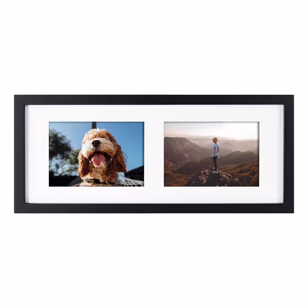 Kate and Laurel Gallery Black Picture Frame (Set of 5)