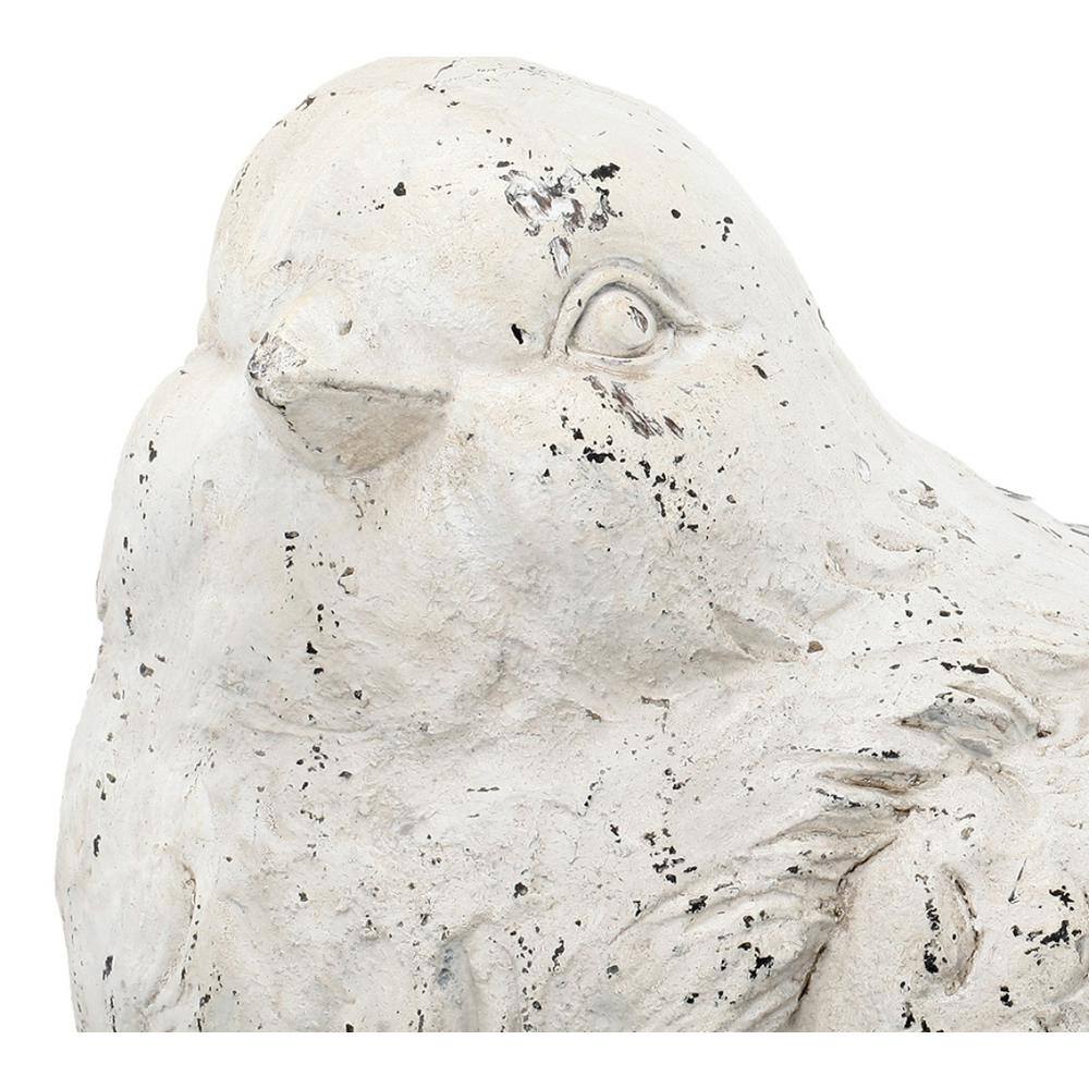 A & B Home White Large Bird Figurine