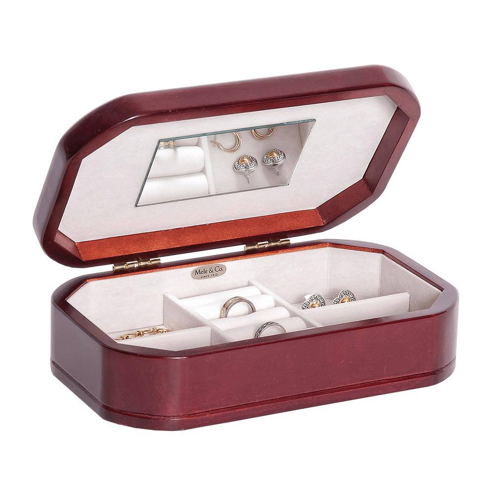 Mele & Co Morgan Cherry Finish Wooden Jewelry Box