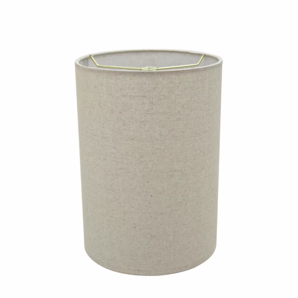 Aspen Creative Corporation 8 in. x 11 in. Grey Drum/Cylinder Lamp Shade