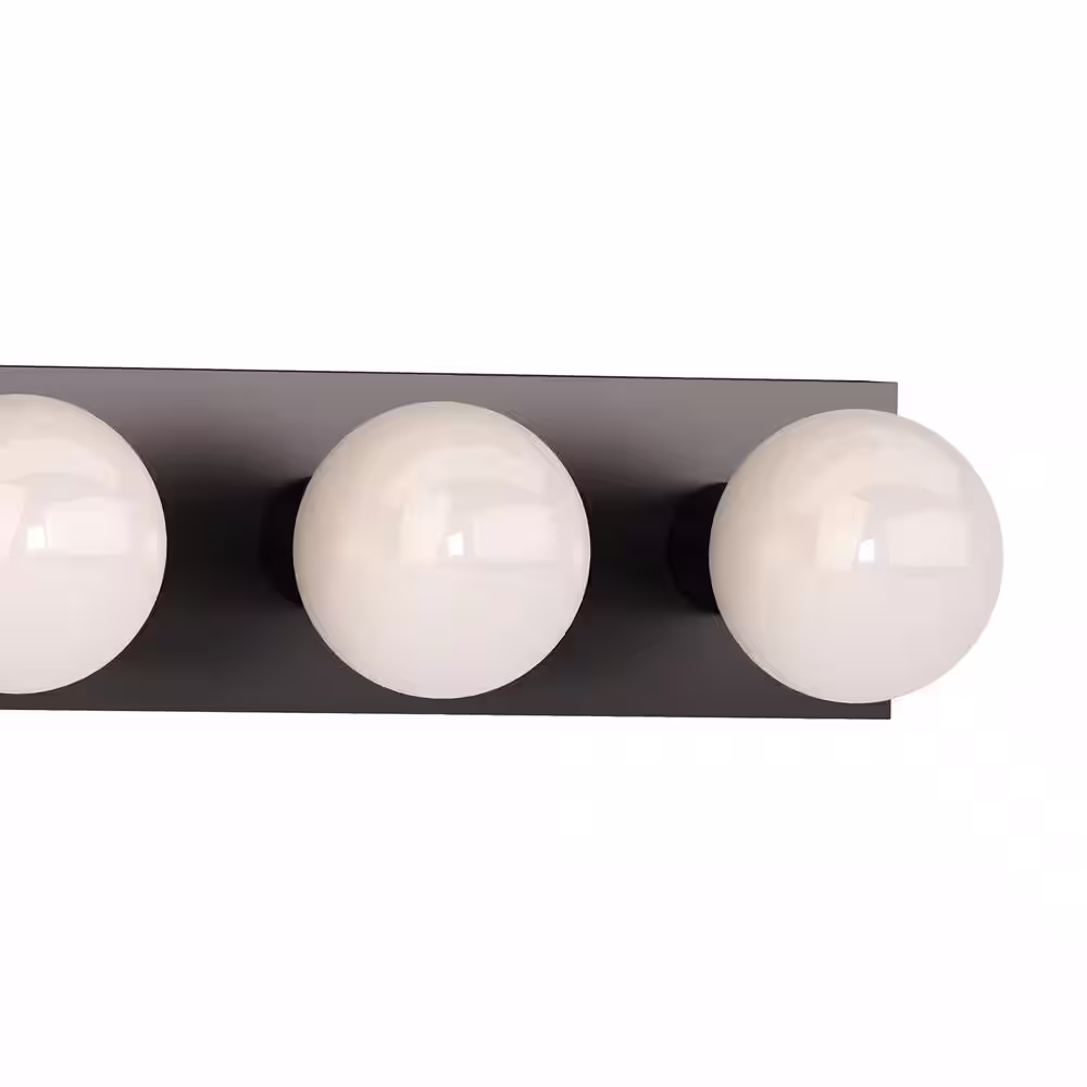 Volume Lighting 6-Light Indoor Antique Bronze Movie Beauty Makeup Hollywood Bath or Vanity Light Bar Wall Mount or Wall Sconce