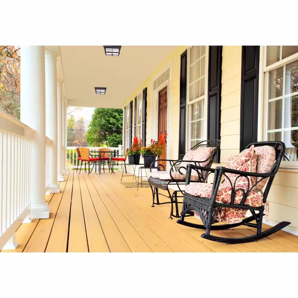 Westinghouse Orwell 2-Light Textured Black Outdoor Flushmount