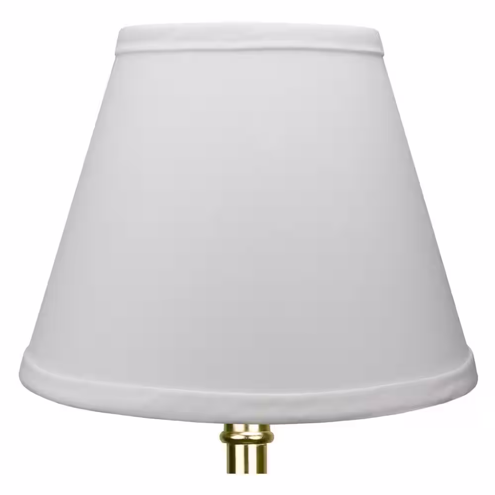 FenchelShades.com Fenchel Shades 5 in. Top Diameter x 9 in. Bottom Diameter x 7 in. Slant, Empire Lamp Shade - Linen White