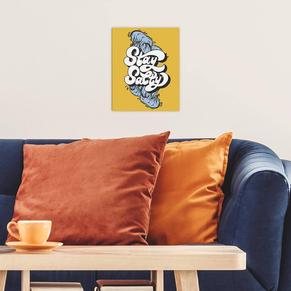RoomMates Stay Salty Canvas Blue Vinyl Wall Art