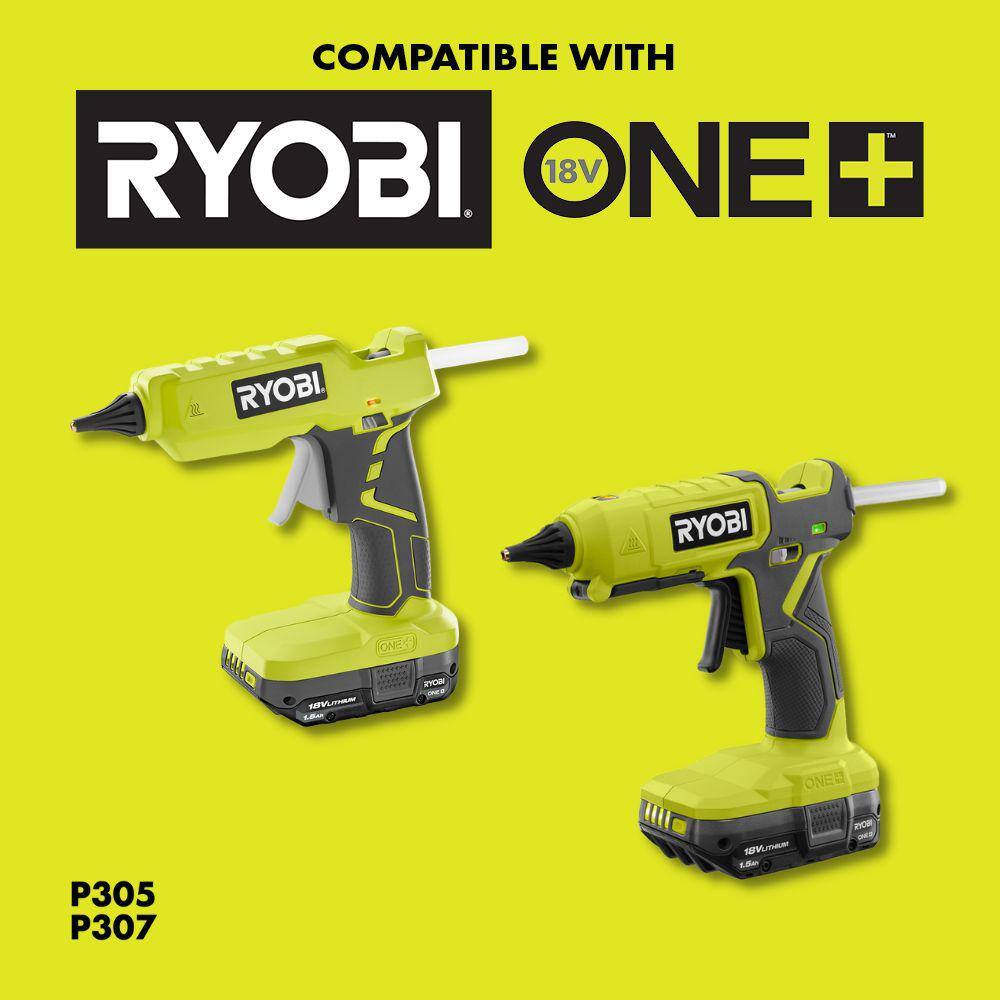 RYOBI 48PC Full Size Color Glue Sticks (Red, Orange, Yellow)