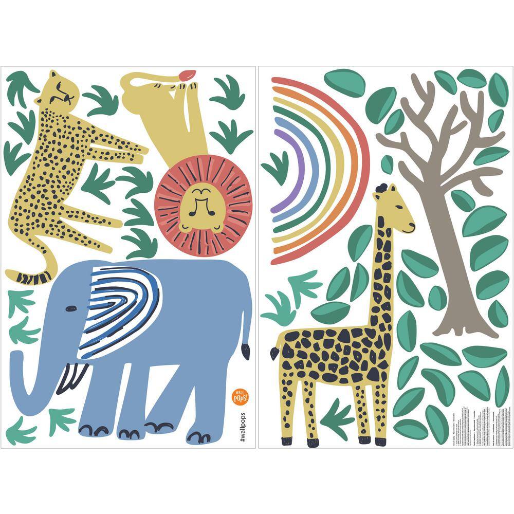WallPops Multi-Colored Safari Kingdom Wall Decal