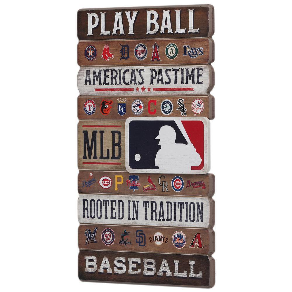 Open Road Brands Mlb Logo Planked Wall Art