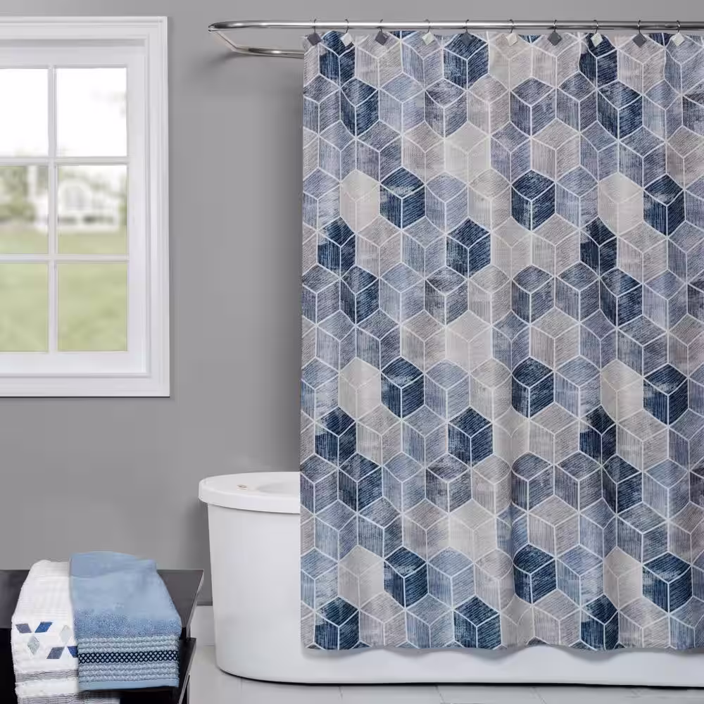 Saturday Knight Gray Geometric Cotton Single Hand Towel