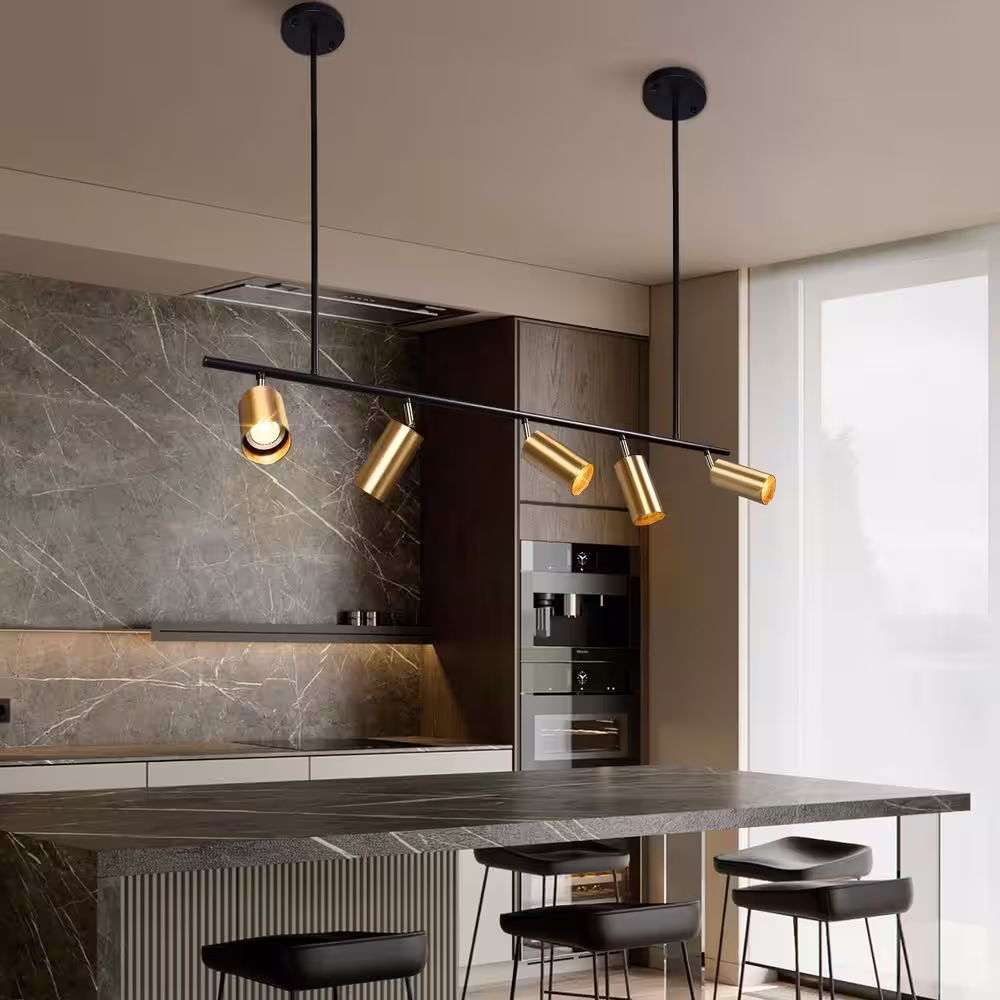 RRTYO Vortex 4 ft. Gold Fixed Track Lighting Kit