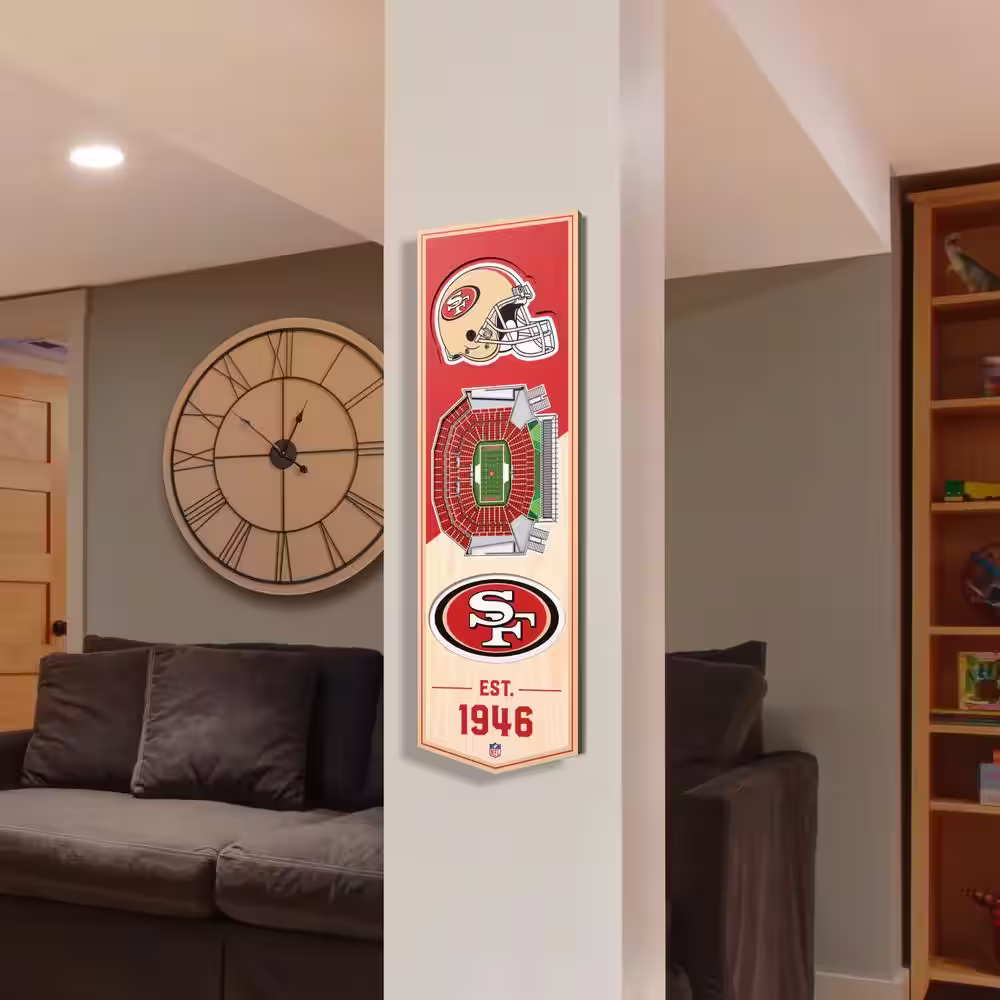 YouTheFan NFL San Francisco 49ers 6 in. x 19 in. 3D Stadium Banner-Levi's Stadium