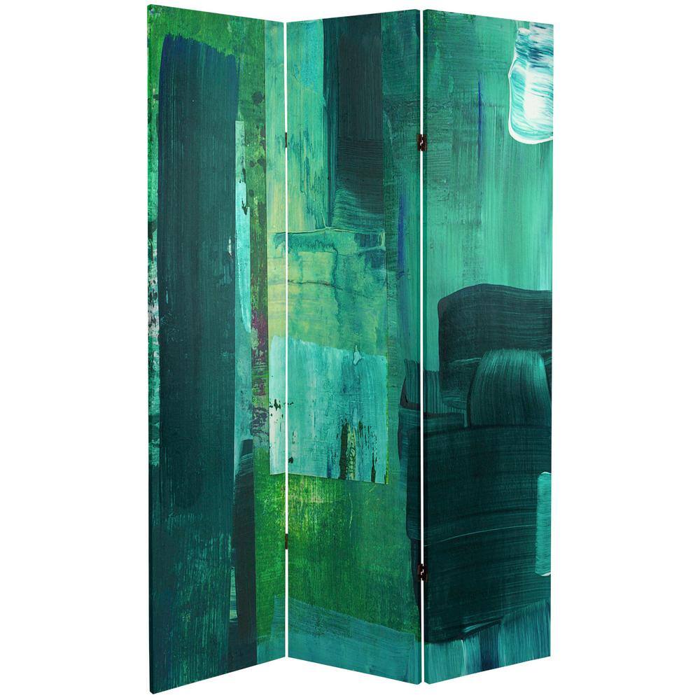 Oriental Furniture 6 ft. Undersea Printed 3-Panel Room Divider