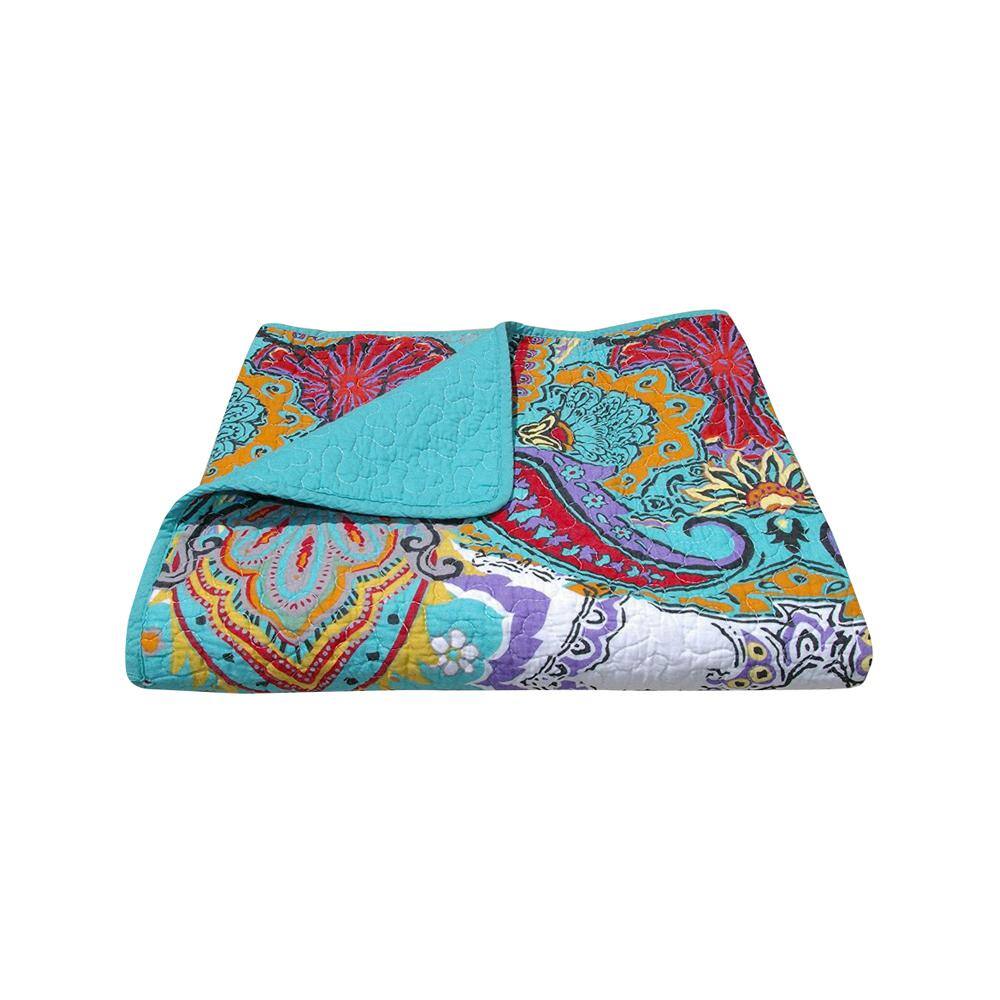 Greenland Home Fashions Nirvana Multicolored Quilted Cotton Throw