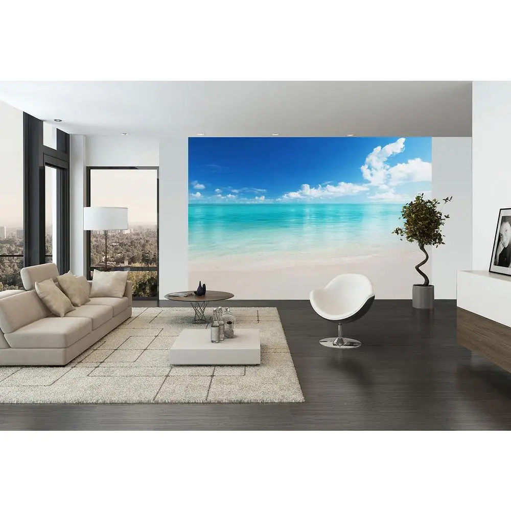 Ideal Decor 144 in. W x 100 in. H The Beach Wall Mural