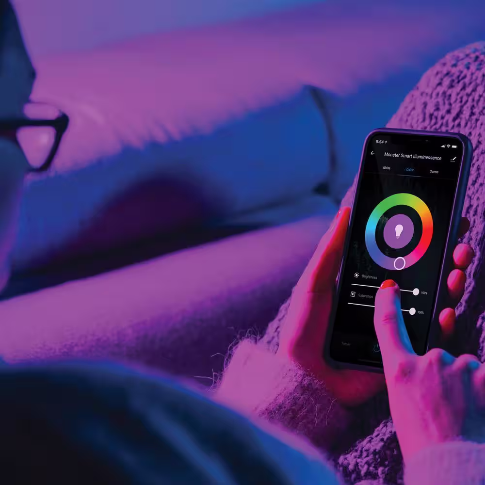 Monster 13.1ft Smart Sound Reactive Multi-Color Color Flow Effect LED Amplifier Light Strip with App Control