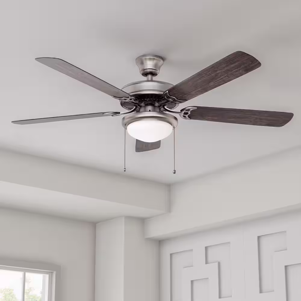 None Trice 56 in. LED Brushed Nickel Ceiling Fan