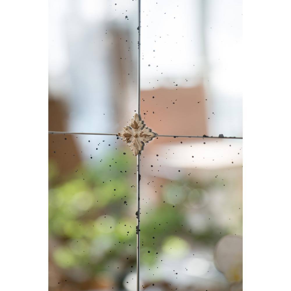 None 47.2 in. x 23.6 in. Modern Arch Framed Washed White, Gold Accent Mirror