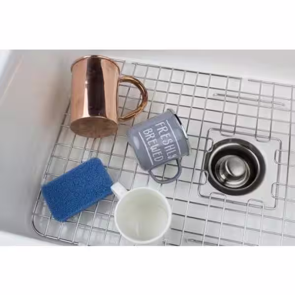 SINKOLOGY SinkSense Ashbee 11.5 in. x 13.25 in. Stainless Steel Kitchen Sink Bottom Grid in Stainless Steel