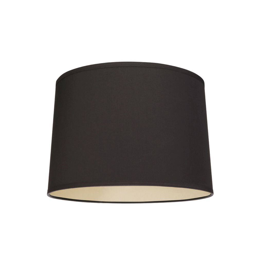Aspen Creative Corporation 12 in. x 8.5 in. Black and Gold Inside Hardback Empire Lamp Shade