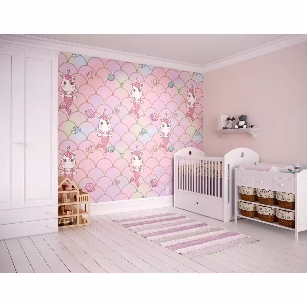 OhPopsi Unicorn Mermaid Wall Mural