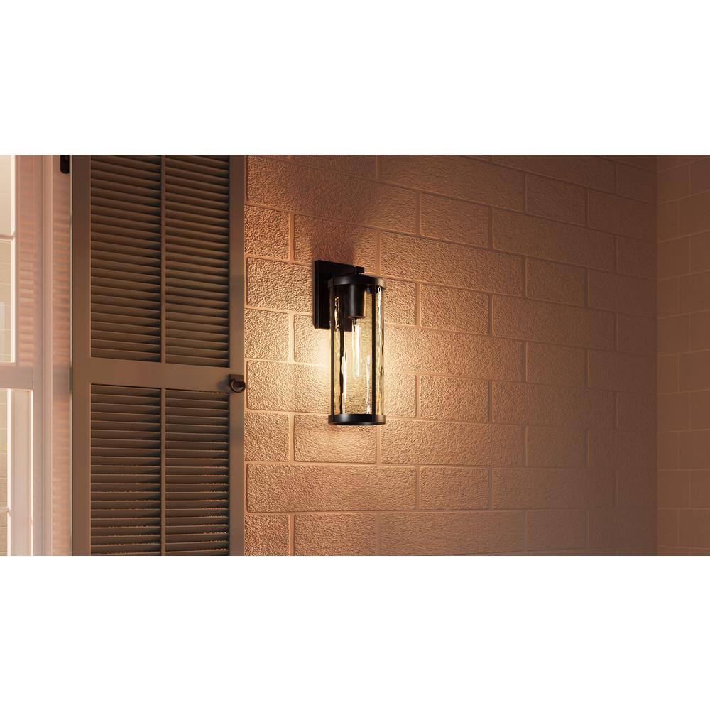 Quoizel Culpo 1-Light Matte Black Outdoor Wall Lantern Sconce
