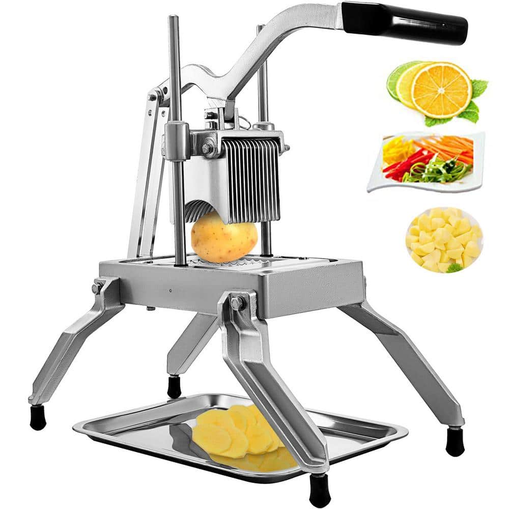VEVOR Commercial Vegetable Fruit Dicer 1/4 in. Blade Onion Cutter Heavy Duty Stainless Steel Chopper Tomato Slicer with Tray