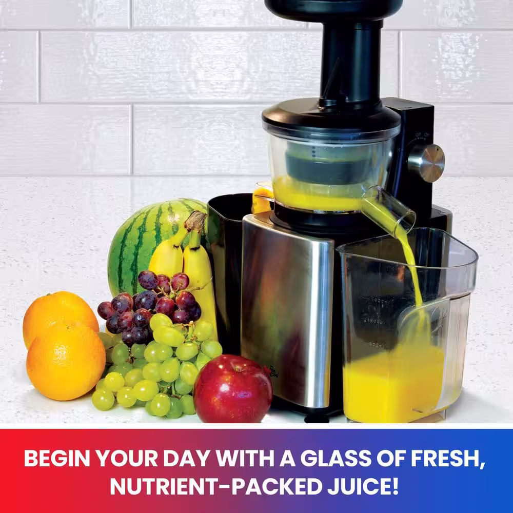 Total Chef Slow Juicer, Cold Press Juicing Machine for High Quality Nutrient-Dense Juice