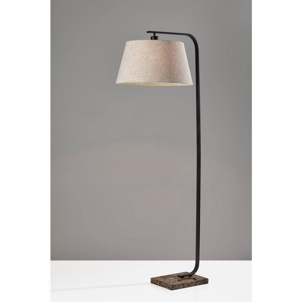 Adesso Bernard 64.25 in. Black Floor Lamp