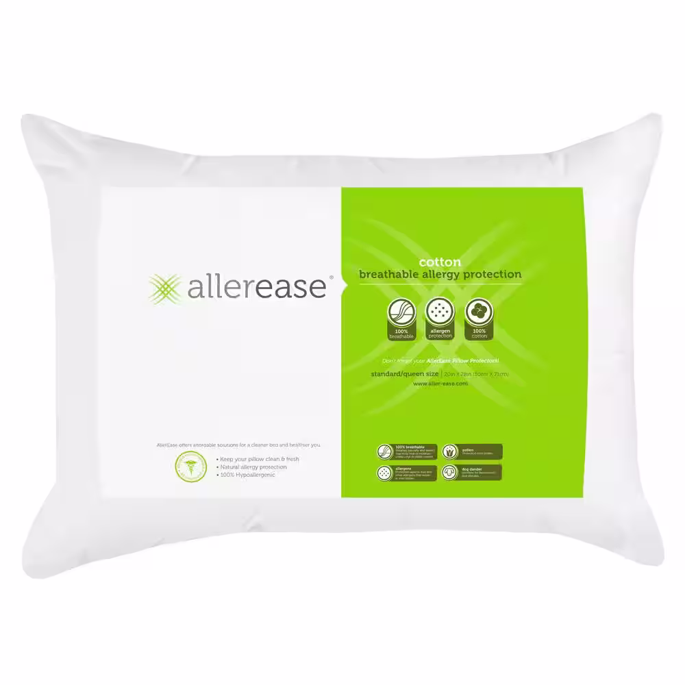 AllerEase Hypoallergenic Down Alternative Standard Pillow