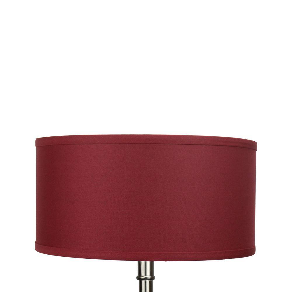 FenchelShades.com Fenchel Shades 14 in. Top Diameter x 14 in. Bottom Diameter x 7 in. Height, Drum Lamp Shade - Linen Brick